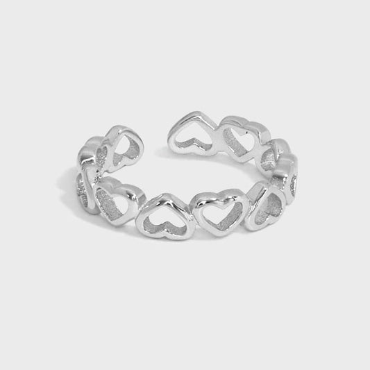 Girl Hollow Hearts Ring